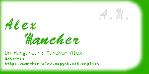 alex mancher business card